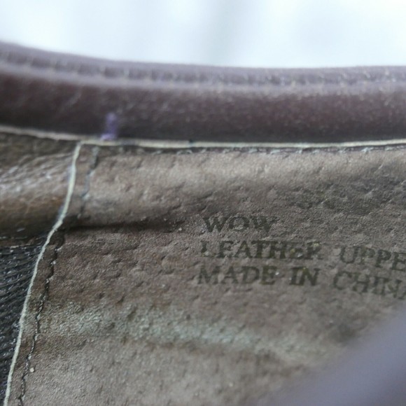 David Tate Brown Leather Oxford Shoes Lace-up Gold Detail Size 8 NARROW - Picture 12 of 16